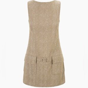 STAUD- Sheila Sleeveless Herringbone Mini Dress NWT